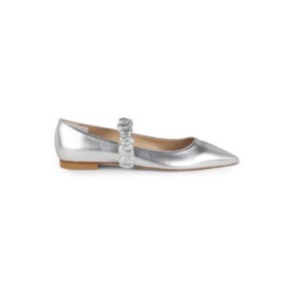 New in box: Stuart Weitzman Silver Flats
